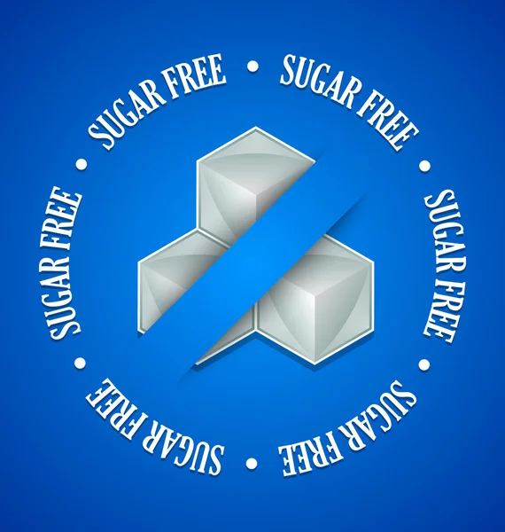 Zuckerfreies Symbol — Stockvektor