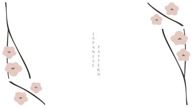 Mavi suluboya doku vektörlü soyut sanat arkaplanı. Asya tarzında fırça darbesi sancağıyla Japon dalga deseni.