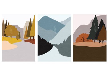 Fırça darbesi element vektörlü Japon arka planı. Suluboya boya desenli el çizimi dalga deseni.