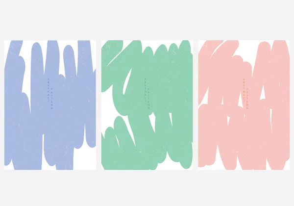 Fırça Darbeleri Vektörüyle Soyut Sanat Arkaplanı Renkli Pankart Tasarımlı Grunge — Stok Vektör