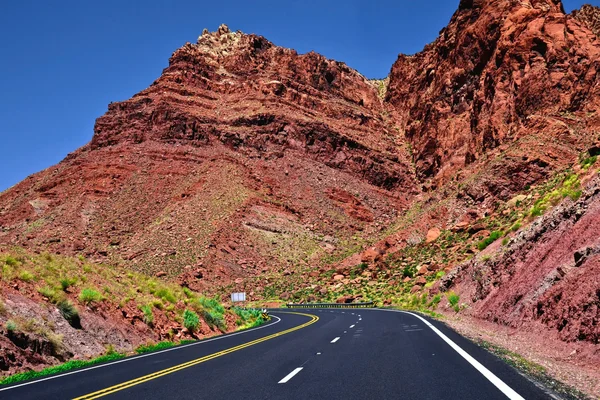 Il deserto dell'Arizona e la strada — Foto Stock