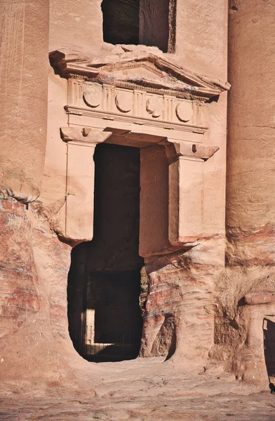 Photo Door Temple Petra Jordan — Stock Photo, Image