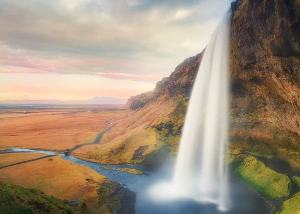 Iceland & Seljalandsfoss — Stock Photo, Image