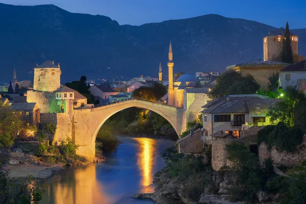 Mostar y la hora azul — Foto de Stock