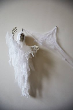 Okulda cadılar bayramı, iskelet örümcek ağı