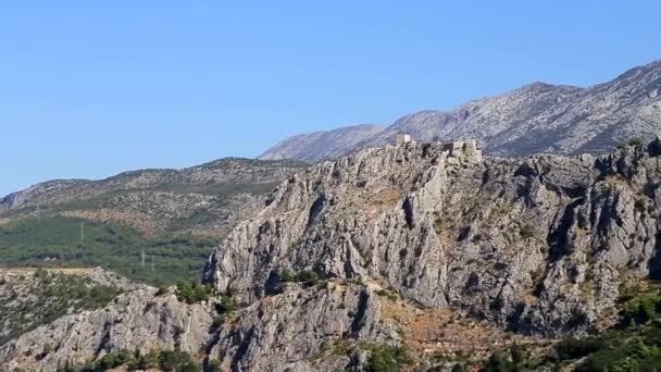 Montanhas Dináricas Perto Omis Cidade Croácia — Vídeo de Stock