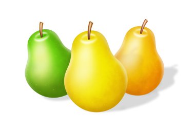 beyaz üzerine armut