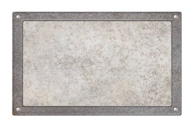 Paslı metal tahta beyaz arkaplanda izole edildi