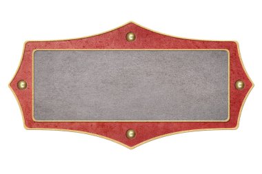 Beyaz perçin üzerinde altın perçin bulunan klasik kırmızı çerçeve