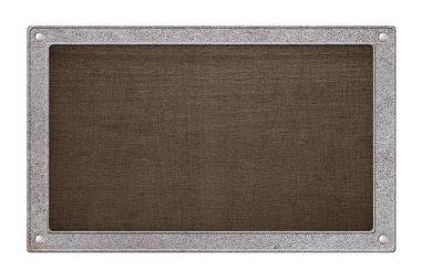 Beyaz üzerine izole edilmiş kahverengi desenli metal çerçeve