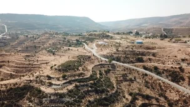 Vista Aérea Paisagem Chipre Montanhas Terraços Oliveiras — Vídeo de Stock