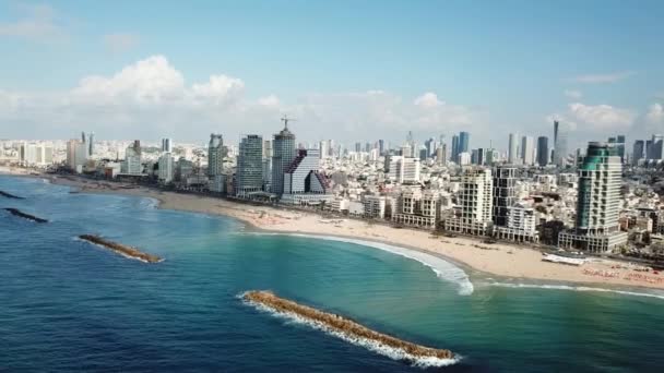 Vista Aérea Tel Aviv Mar Tel Aviv Israel — Vídeo de Stock