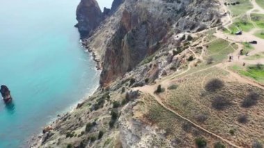 Cape Fiolent hava görüntüsü, İHA 'dan görüntüler, Kırım..