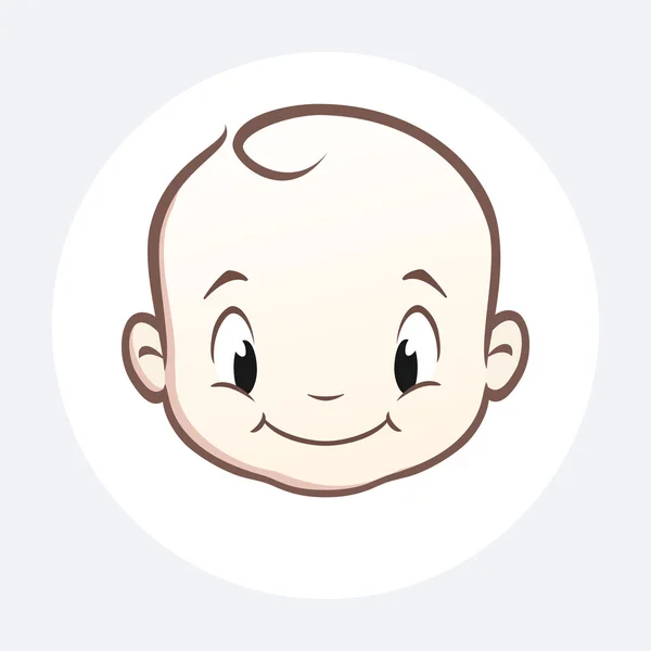 Cara de bebé de dibujos animados — Vector de stock