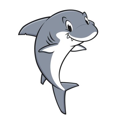 Cartoon Friendly Shark