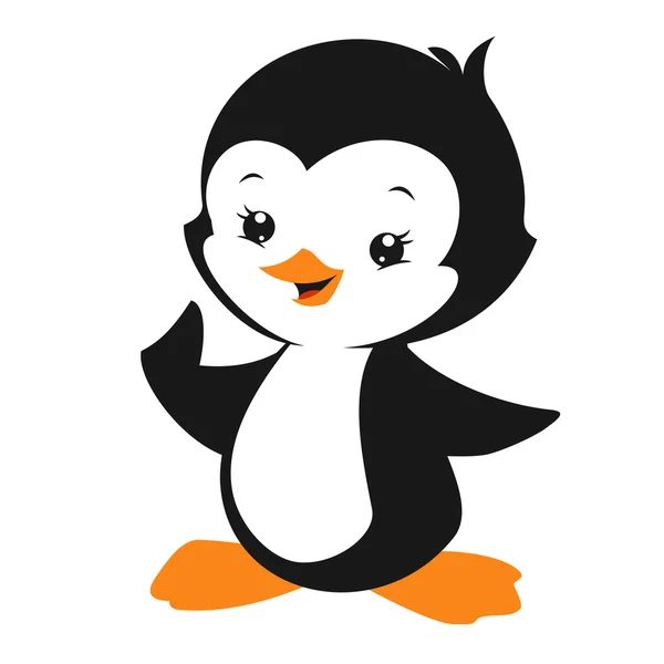 Pingüino de dibujos animados — Vector de stock