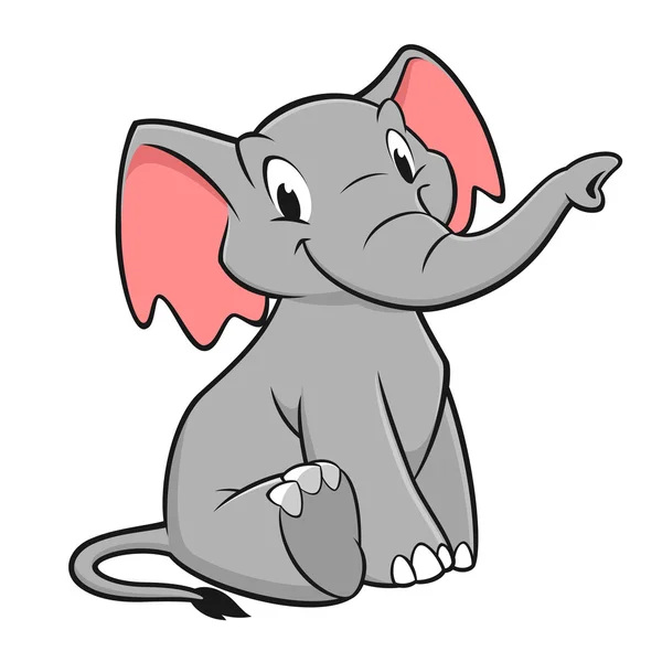 Kreslený slon Vektorová Grafika