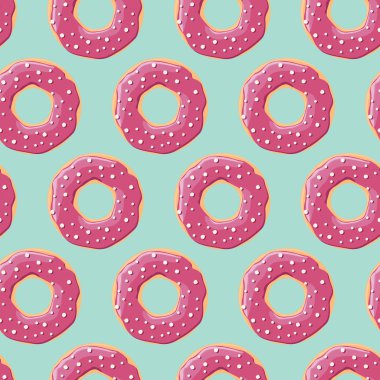 Renkli lezzetli parlak çörek ile Seamless Modeli