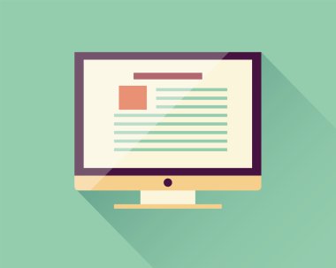 Düz simge bilgisayar, elektronik cihaz, duyarlı web tasarım