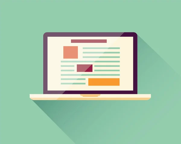 Düz simgesi dizüstü bilgisayar, elektronik cihaz, duyarlı web tasarımı, bilgi