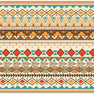 Aztek kabile desen şeritler halinde