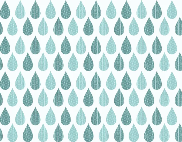 Seamless pattern with ornamental rain drops and line drawings