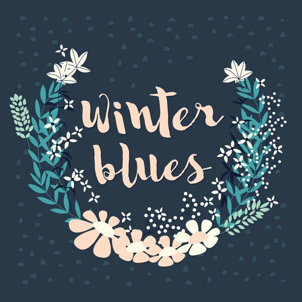 Coleção colorida de arranjo floral de inverno e flores para convite, casamento ou cartões de saudação, ilustração vetorial — Vetor de Stock