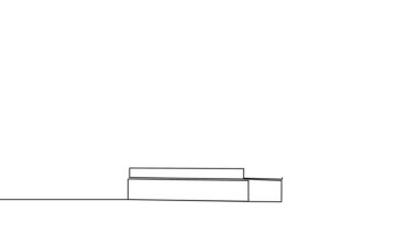 Bir satırlık kapalı kitap yığını. Siyah hat. Grafiksel hareket.