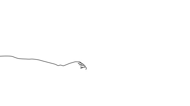 Dibujo en línea continua de piernas de mujeres desnudas. Una línea dibujando pies abstractos. contorno minimalista — Vídeos de Stock