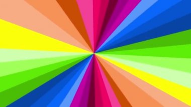 Renkli noktalar etrafında dönen parlak gökkuşağı animasyonu. Lgbt toplum sembolü. Renkli boya geçişi