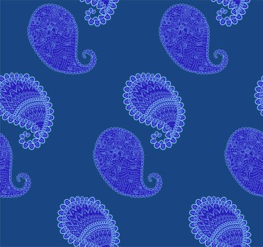 Klasik tarzda Türk salatalığı deseni. Geleneksel motif. Soyut retro doku. Eski baskı