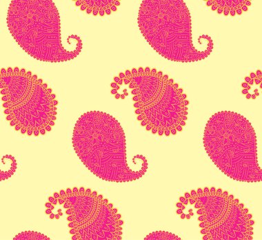 Klasik tarzda Türk salatalığı deseni. Geleneksel motif. Soyut retro doku. Eski baskı