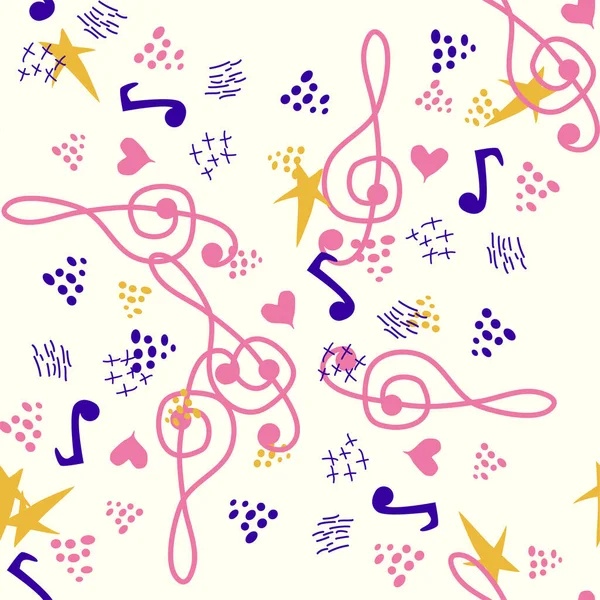 Klasik Müzik Kalıpları Notaları Tuşları Olan Her Amaç Için Harika — Stok Vektör