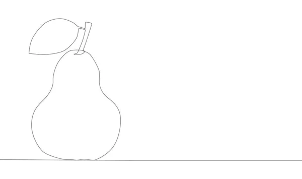 Självritande Animation Gula Päron Frukt Kopiera Utrymme — Stock vektor