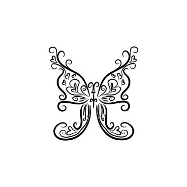 Kelebek işareti Kimlik Kurumsal logo tasarım şablonu beyaz arka planda izole