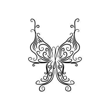 Kelebek işareti Kimlik Kurumsal logo tasarım şablonu beyaz arka planda izole