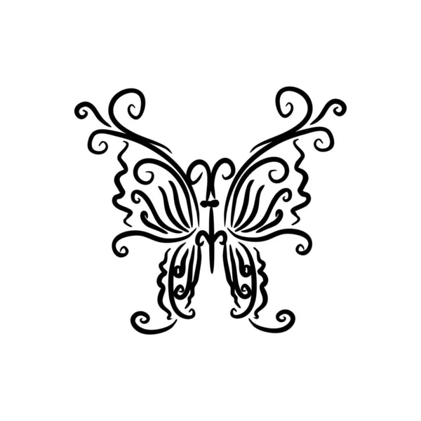 Panneau Papillon Identité Marque Modèle Conception Logo Entreprise Isolé Sur — Image vectorielle