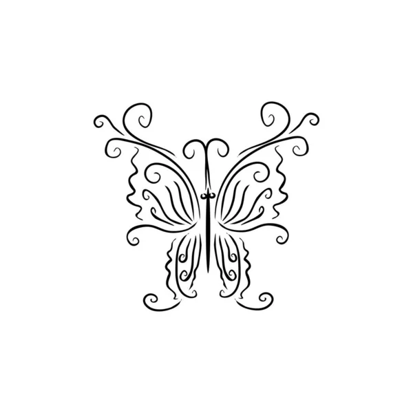 Schmetterlingszeichen Branding Identity Corporate Logo Design Vorlage Isoliert Auf Weißem — Stockvektor