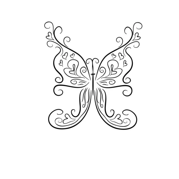Butterfly Σήμα Εταιρική Ταυτότητα Λογότυπο Πρότυπο Σχεδιασμού Απομονωμένο Λευκό Φόντο — Διανυσματικό Αρχείο