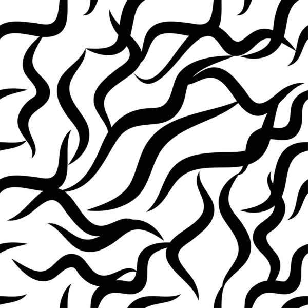 Piel Cebra Patrón Sin Costura Repetida Colores Blanco Negro — Vector de stock