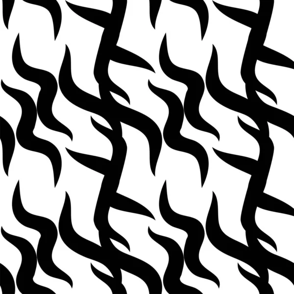 Zèbre Peau Répété Motif Sans Couture Couleurs Noir Blanc — Image vectorielle