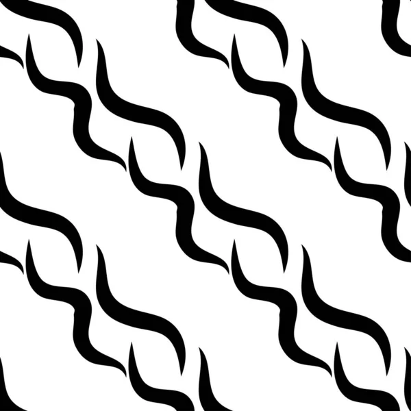 Zebra Stripes Padrão Preto Branco Sem Emenda — Vetor de Stock