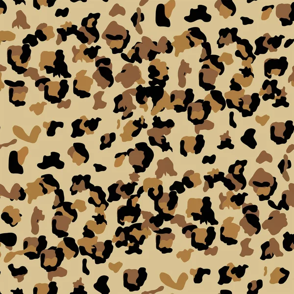 Leopardo Disegno Modello Senza Soluzione Continuità Texture Illustrazione Sfondo — Vettoriale Stock