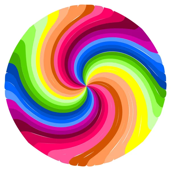 Symbole Communauté Lgbt Abstraction Rotative Hypnotique Tourbillonnante Cercles Torsion Psychédélique — Image vectorielle