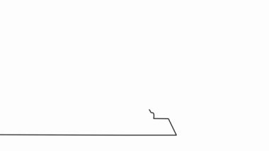 Sürekli bir çizgi çekme egzersizinin basit bir animasyonunu çizmek, insan yogaya başlar, sağlıklı bir yaşam tarzı, sağlık, spor, fitness...