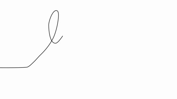 Auto-dibujo una animación simple de una inscripción continua YOGA. — Vídeos de Stock