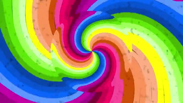 Spectrum Psychedelic Optical Illusion Abstract Rainbow Hypnotic Animated Background Bright — Stock Video
