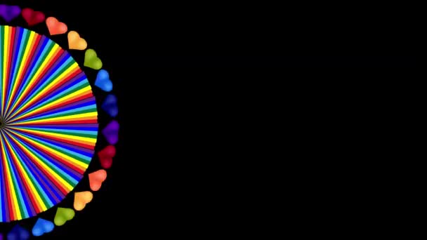 回転する催眠抽象的な螺旋状のループ — ストック動画