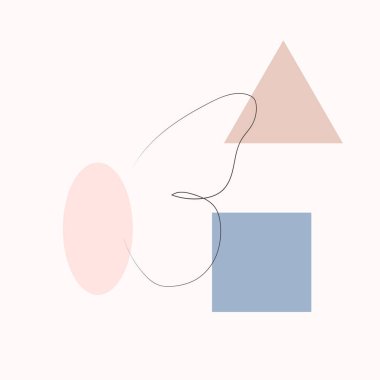 Minimum kübizm üzerine çizilen basit bir kelebek çizimi arka planı şekillendirir. Soyut böcek sürekli çizgi sanatı. Moda taslak biçiminde elle çizilmiş illüstrasyon