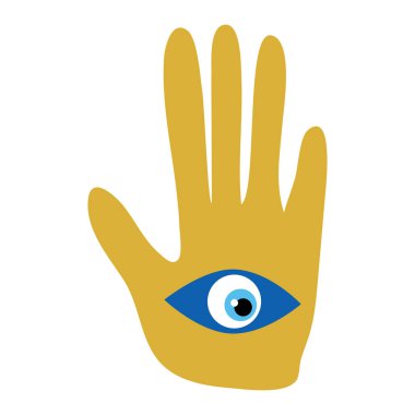 Süsleme Hamsa, nazara karşı muska ve ganimet. Popüler Arapça ve Musevi tılsımı. Mistik, simya, okült konsept. Astroloji, ezoterik, din.